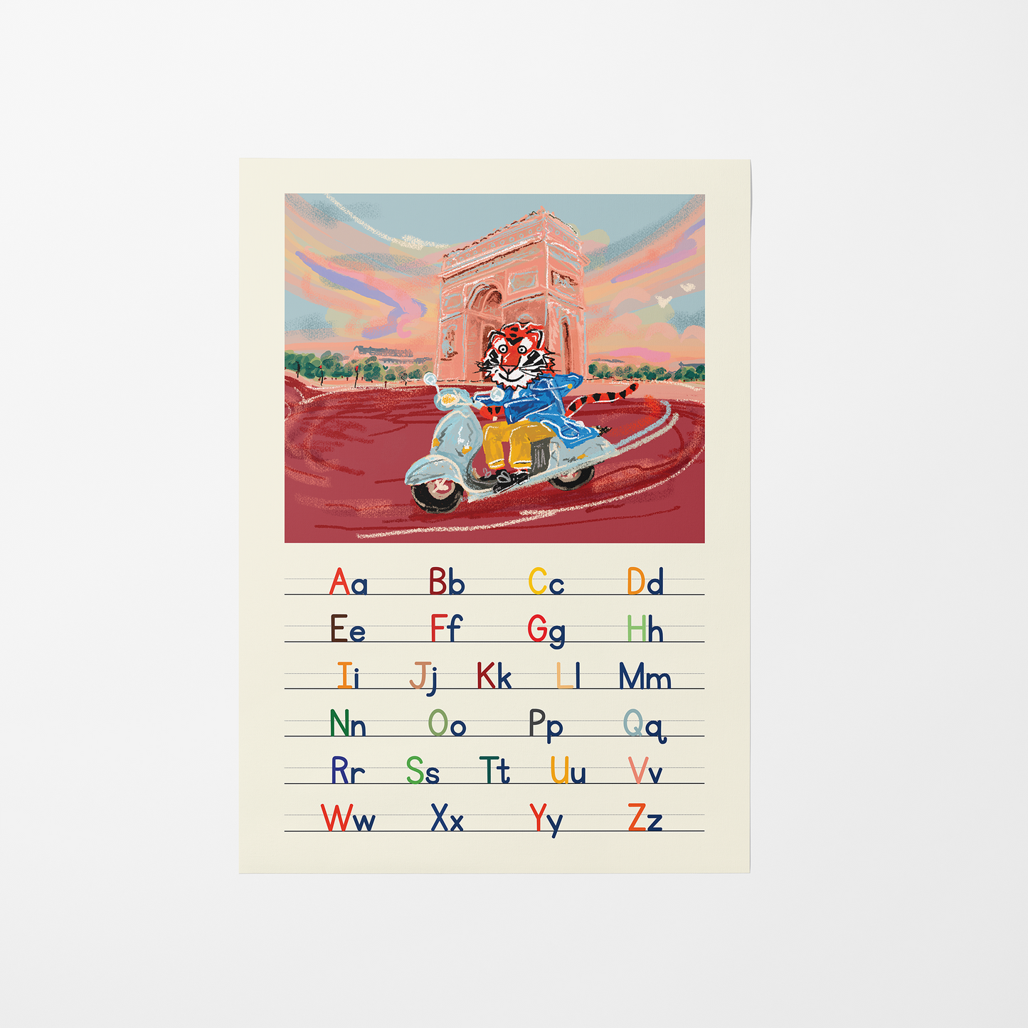 Steven Hires a Vespa / A2 Frame + Print