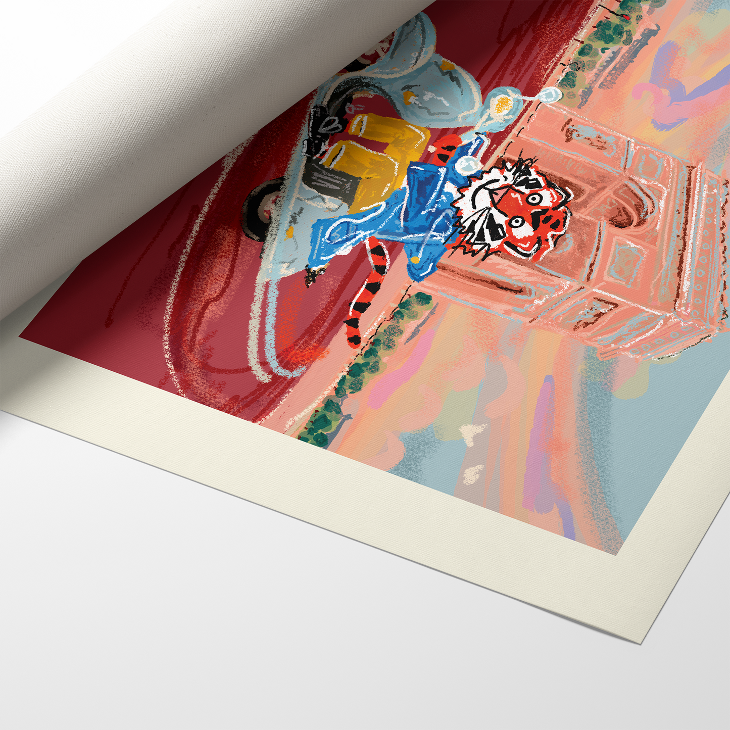 Steven Hires a Vespa / A2 Frame + Print