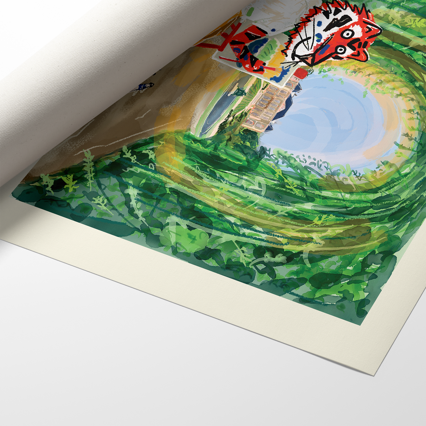 Painting the Museé Rodin / A2 Frame + Print