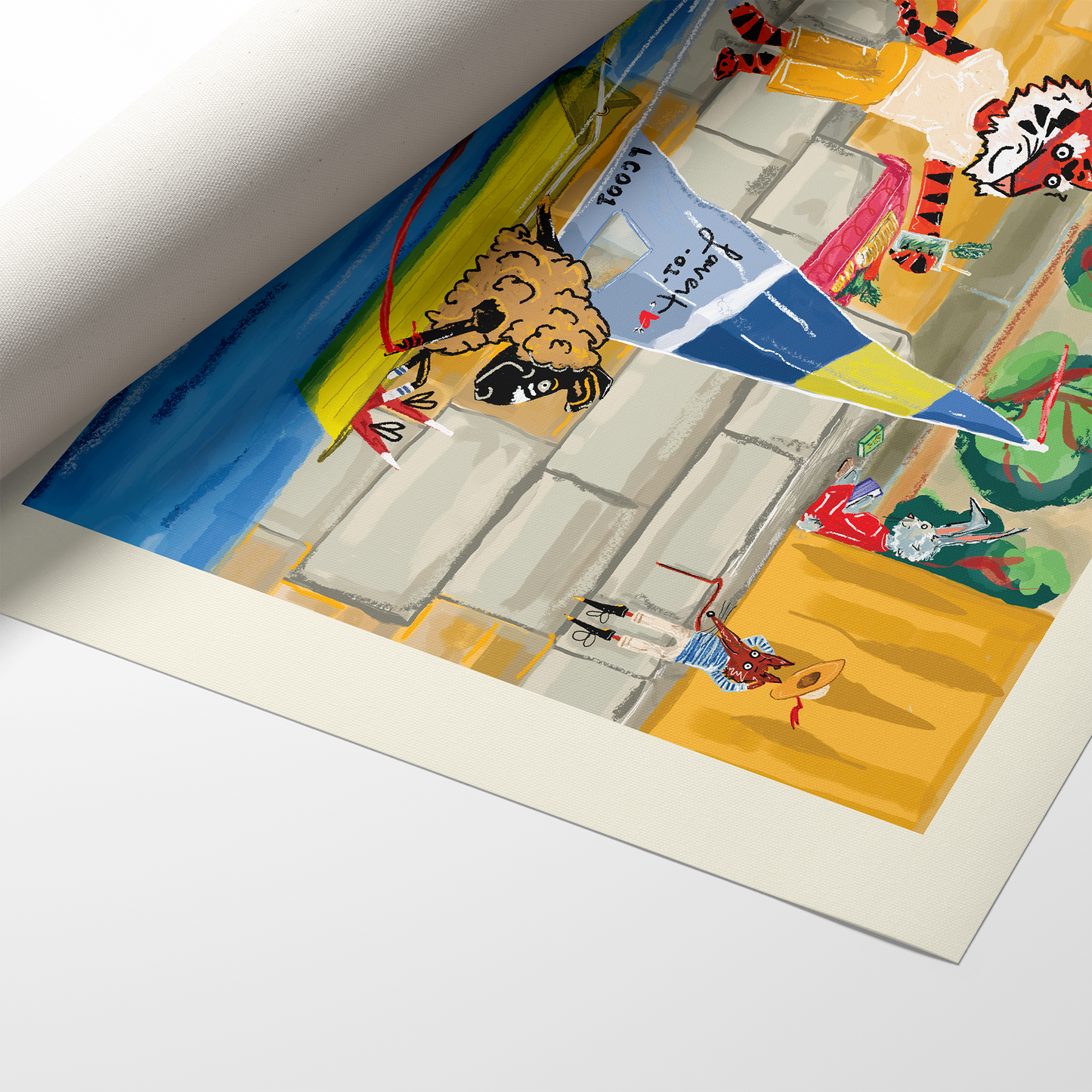 Laurent the Fastest Sheep on the Seine / A2 Frame + Print