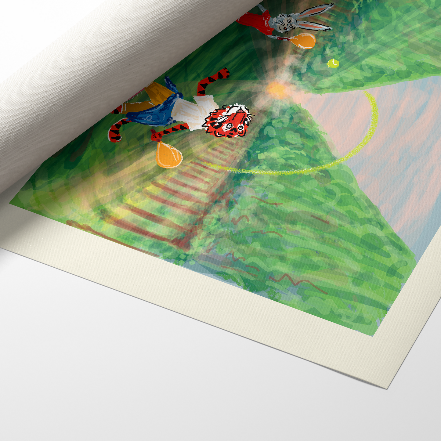 Bat & Ball in the Jardin du Luxembourg / A2 Frame + Print