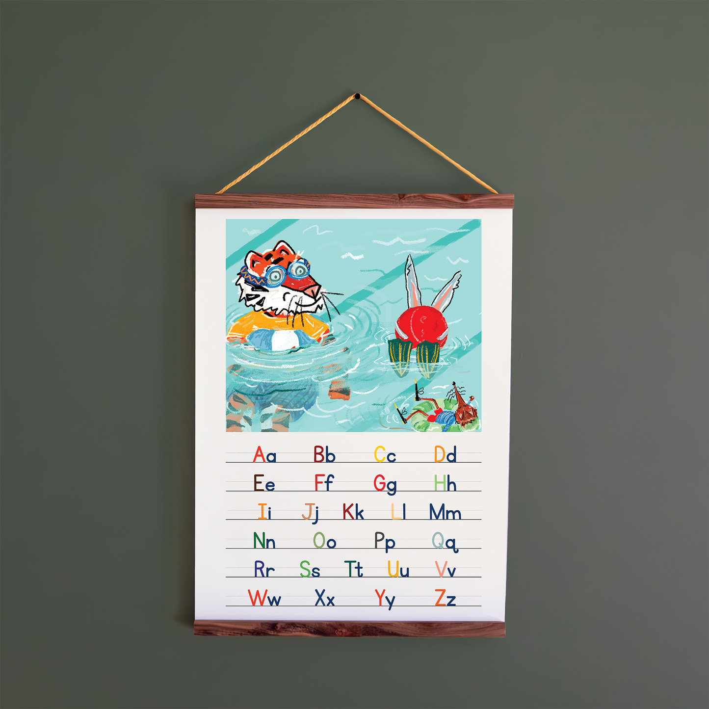 It's a Pool Party / A2 Frame + Print