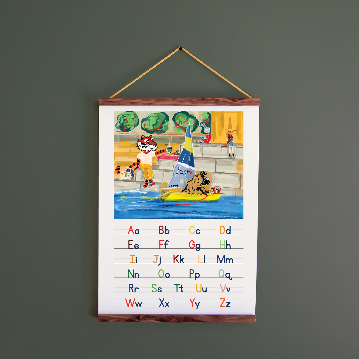 Laurent the Fastest Sheep on the Seine / A2 Frame + Print