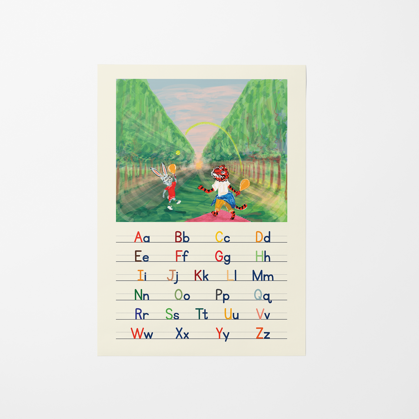 Bat & Ball in the Jardin du Luxembourg / A2 Frame + Print